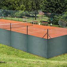 Telone a maglia fitta verde per campi da tennis misura 18 x 2 mt.